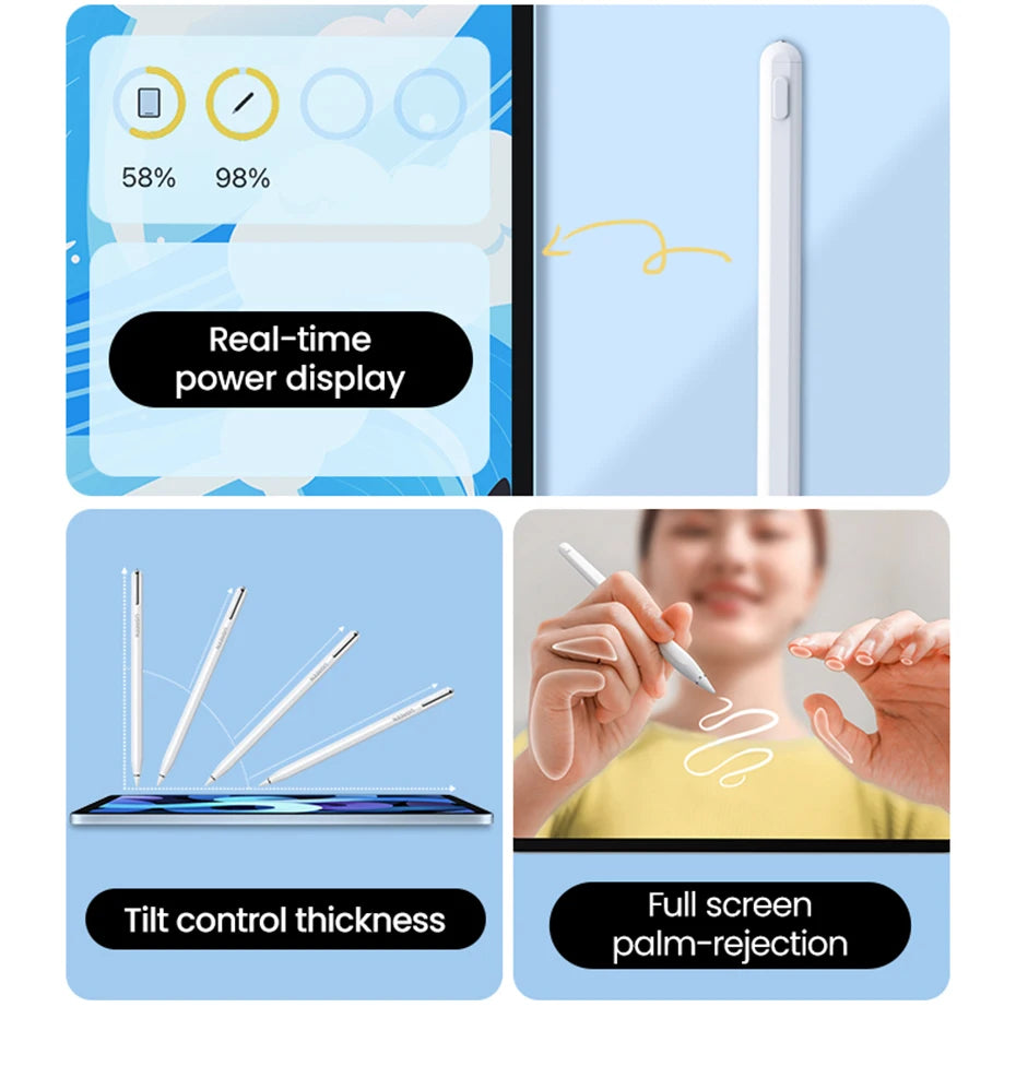 Precision Stylus Pen for iPad with Palm Rejection & Fast Charging - 9