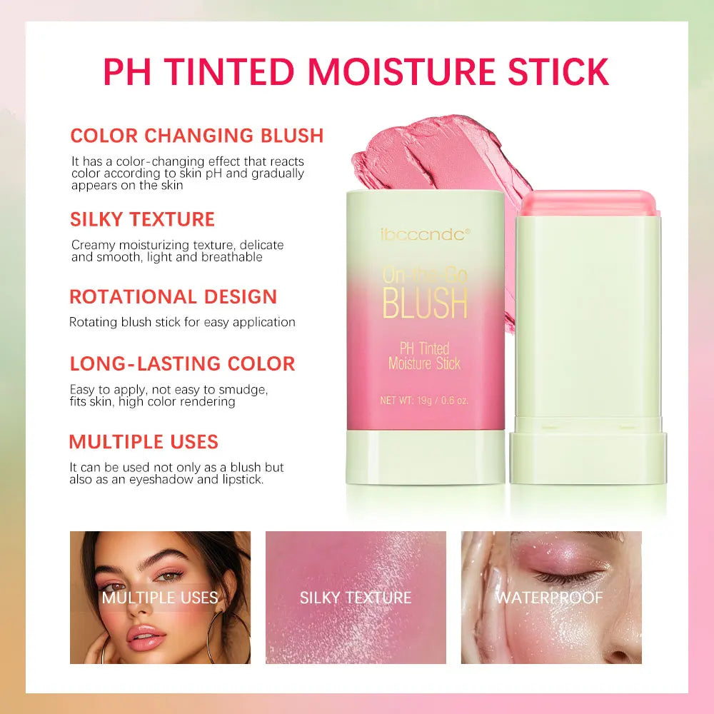 Tinted Moisturizing Blush Stick for Cheeks and Lips