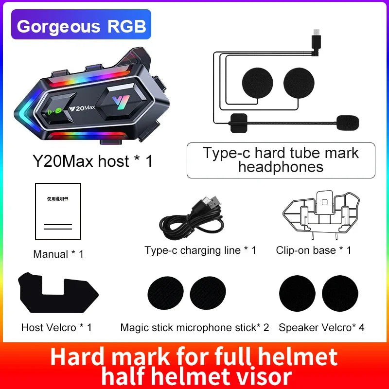Bluetooth 5.3 Motorcycle Helmet Intercom Headset - 6