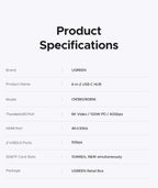 6-in-2 USB-C Hub Adapter for MacBook Pro and Air