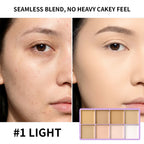 8-Shade Matte Cream Concealer Palette for Full Coverage
