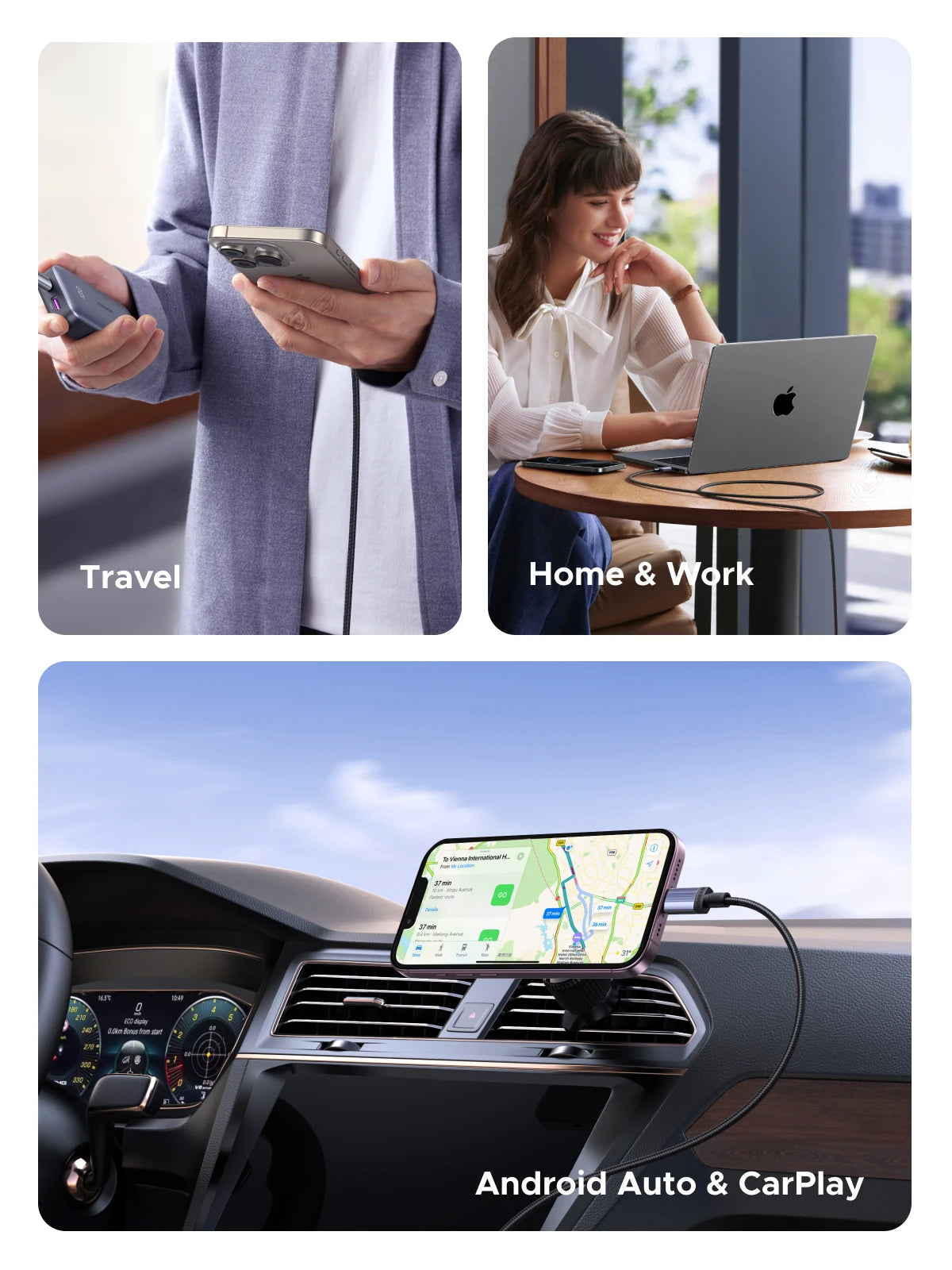 100W USB-C to USB-C Fast Charging Cable for Laptops and Smartphones