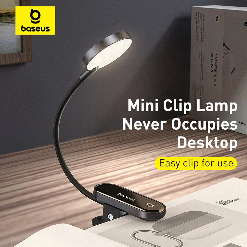 Rechargeable LED Clip-On Desk Lamp for Reading and Bedside