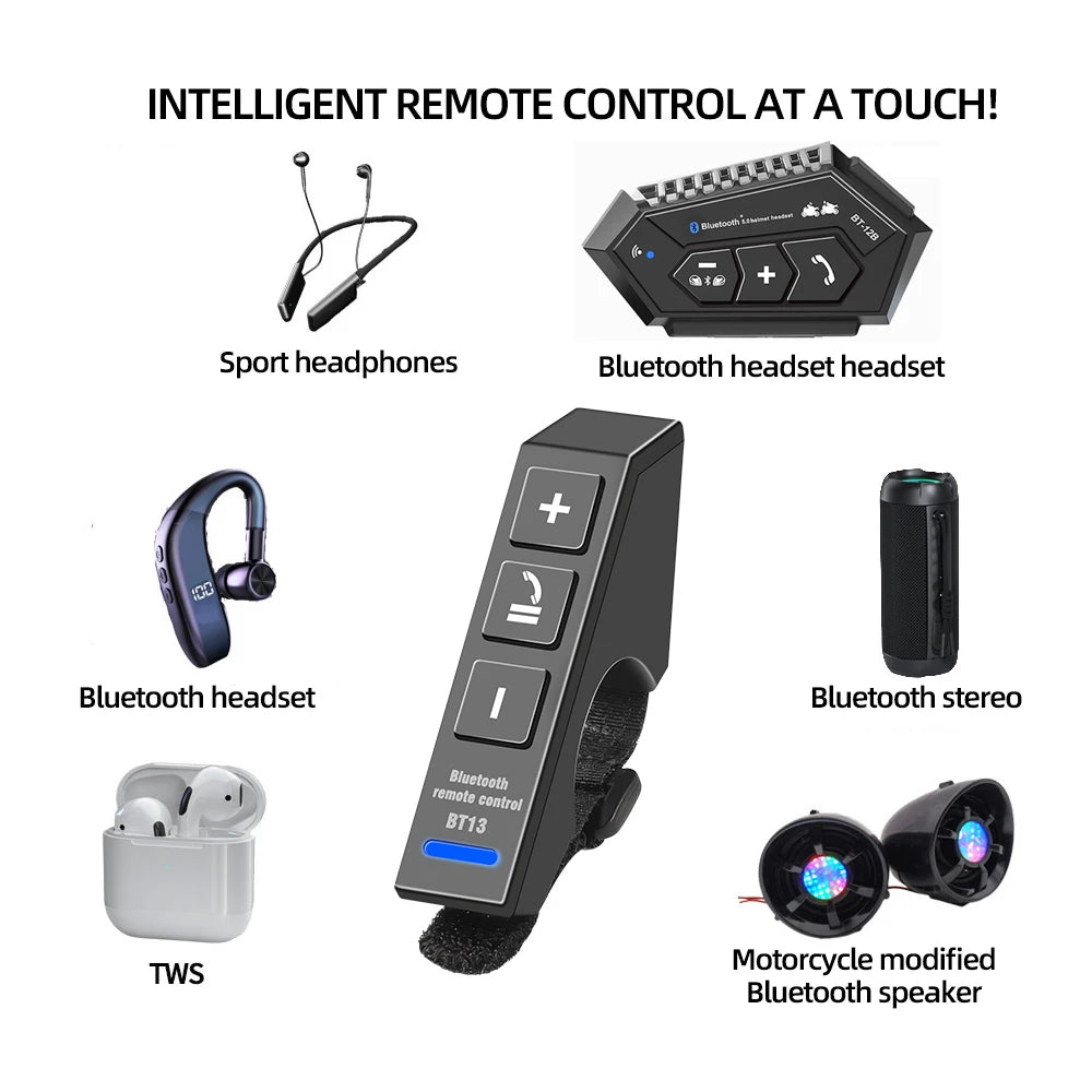 Bluetooth 5.4 Motorcycle Handlebar Media Remote Control - 4