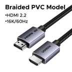16K Ultra High Speed HDMI 2.2 Cable for Gaming and Home Theater