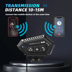 BT-12B Bluetooth 5.0 Motorcycle Helmet Intercom Headset 300M Range