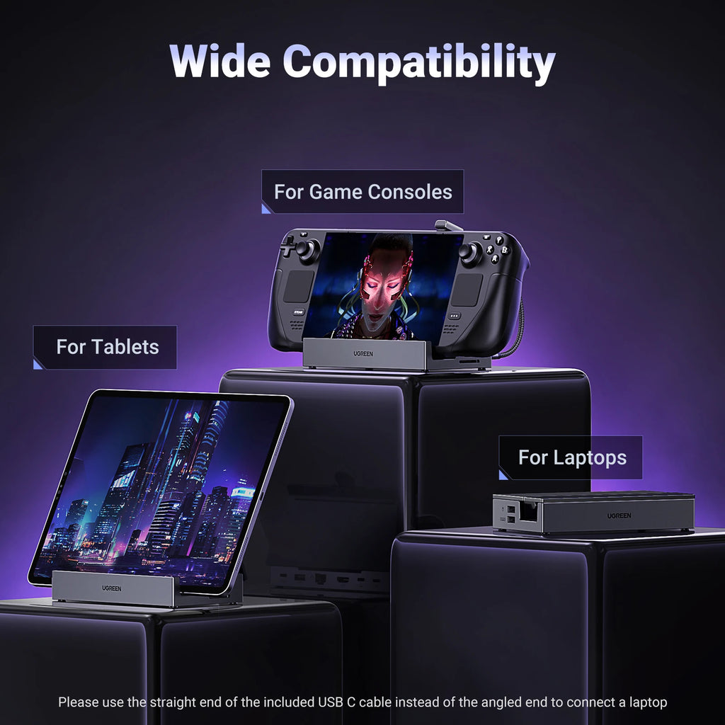9-in-1 USB-C Gaming Docking Station with 4K HDMI and Stand