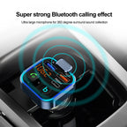 Bluetooth 5.0 FM Transmitter Car Adapter with 38W PD and QC3.0 Charger