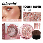 Spherical Powder Bead Blusher for Natural Shimmer Makeup