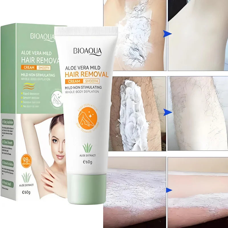 Painless Aloe Vera Hair Removal Cream for Full Body - 1