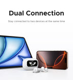 Wireless Open-Ear Bluetooth 5.4 Earbuds with Smart LCD Charging Case