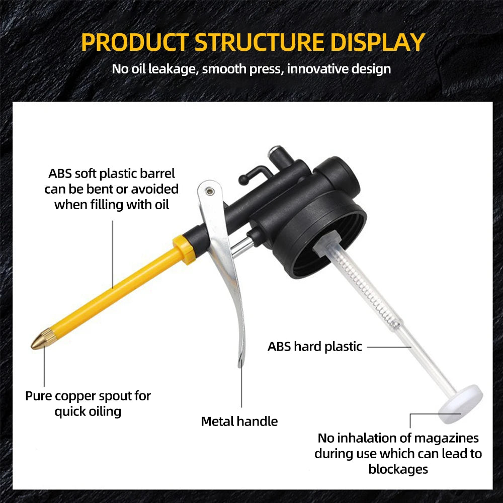 250ml Manual Pump Oiler Bottle High Pressure Lubrication Spray Can