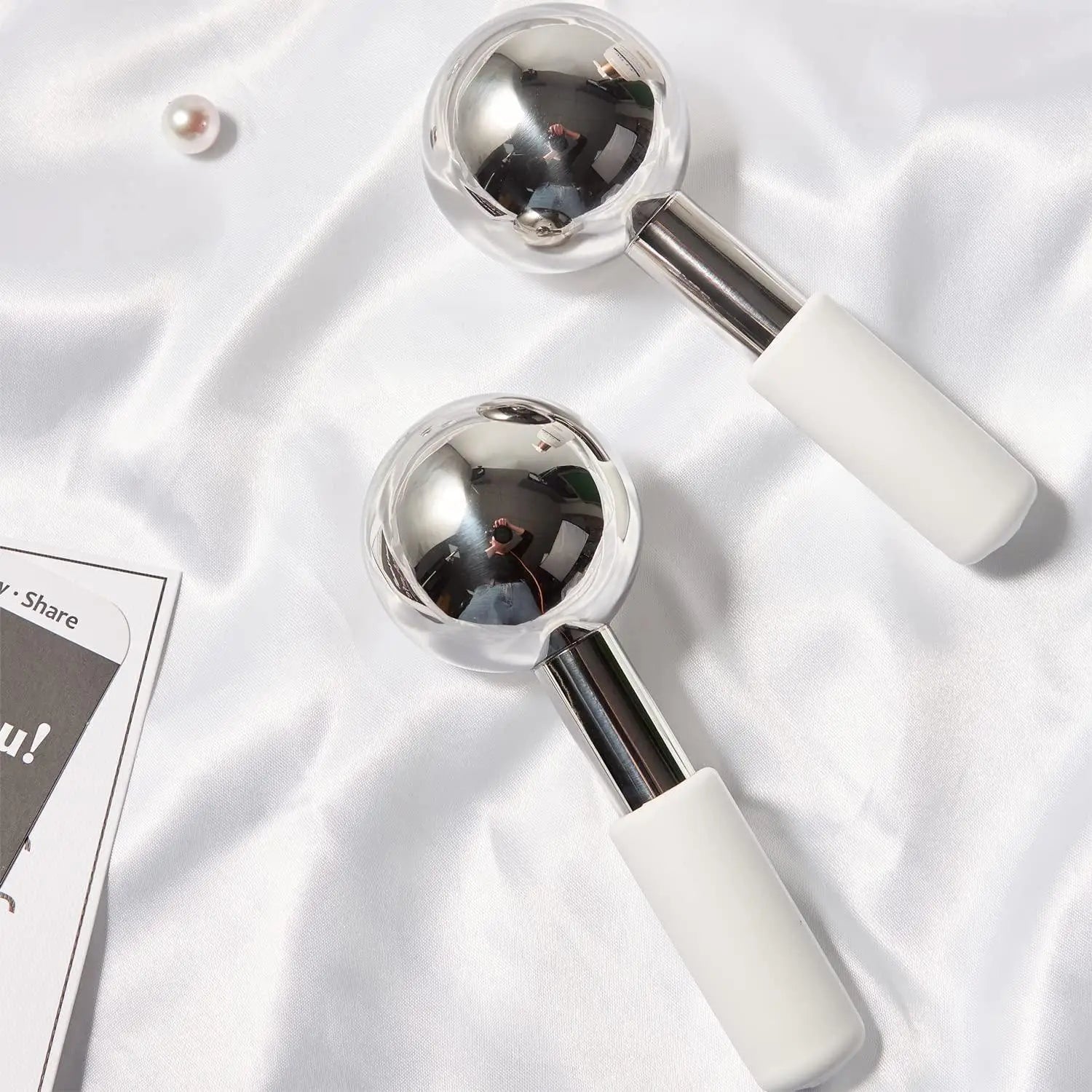 Stainless Steel Cooling Facial Globes for Puffiness and Skincare - 18