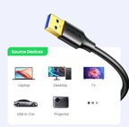 USB 3.0 Male to Female Extension Cable for Data Transfer