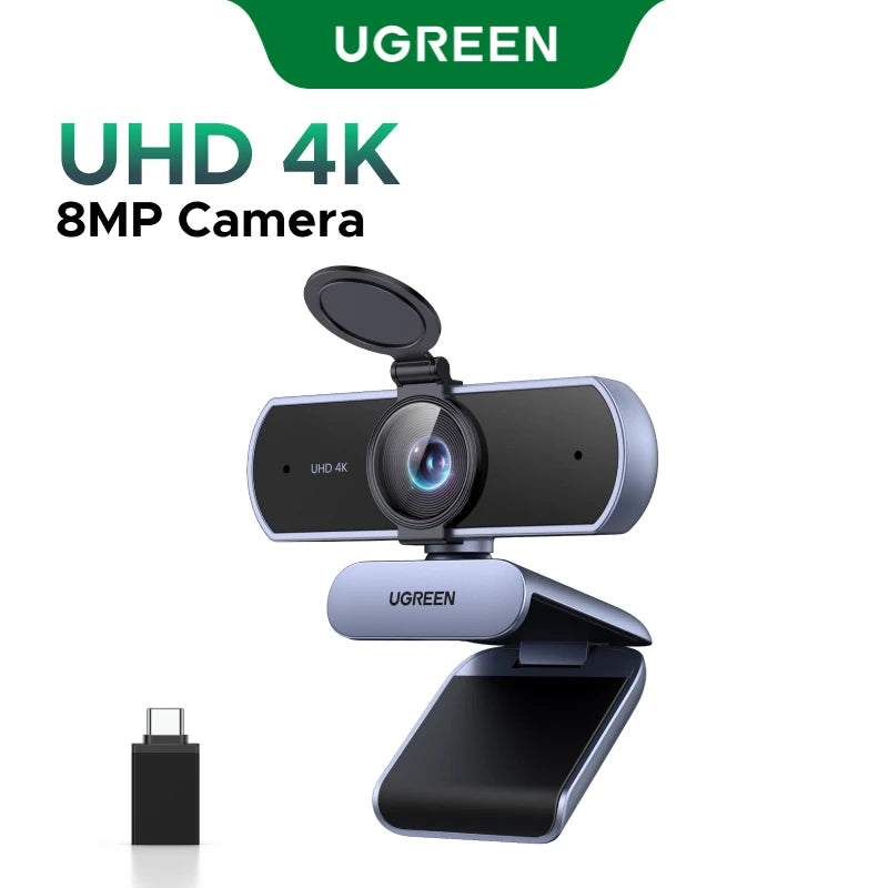 2K Ultra HD USB Webcam with Dual Microphones for Video Calls - 27