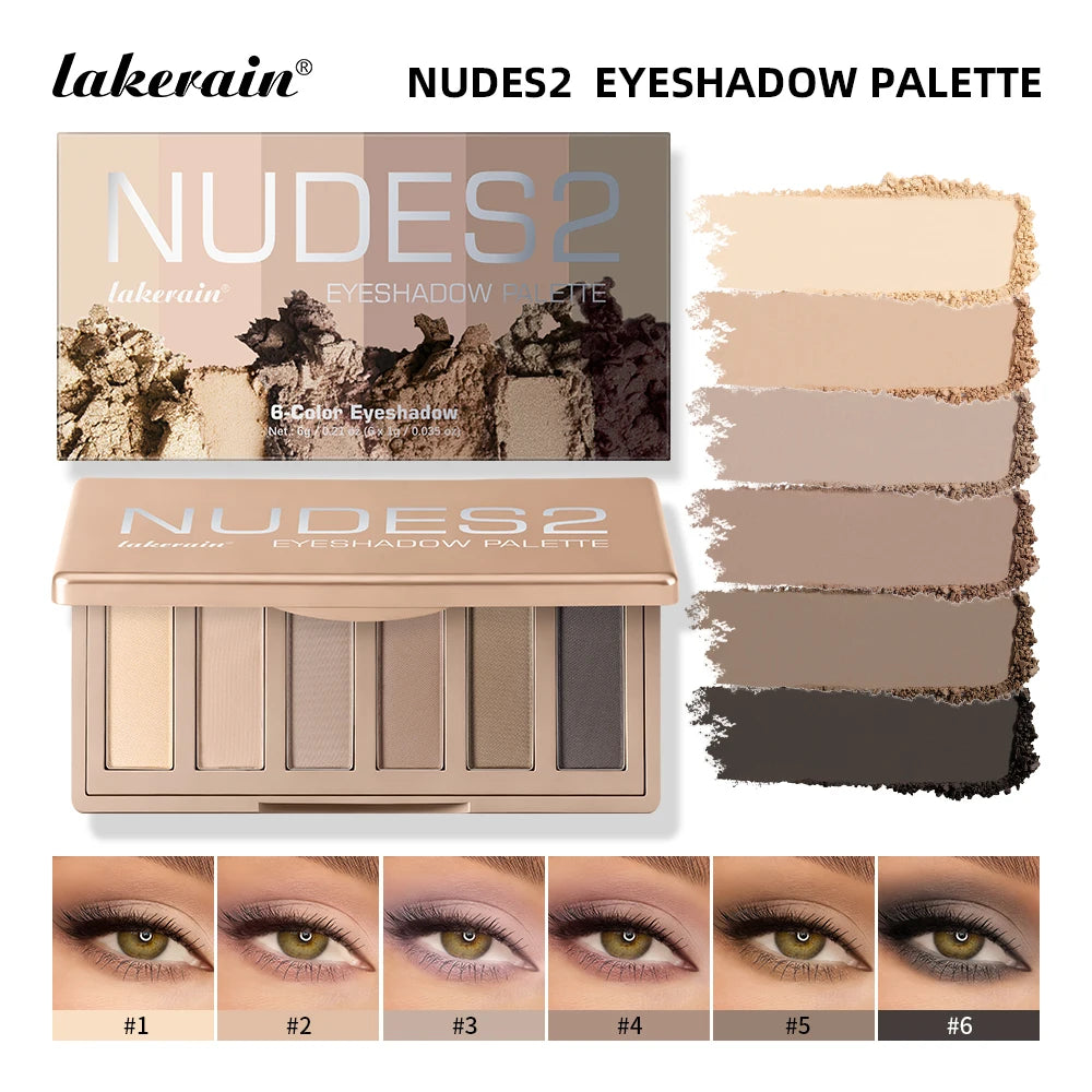 6-Color Matte Neutral Eyeshadow Palette