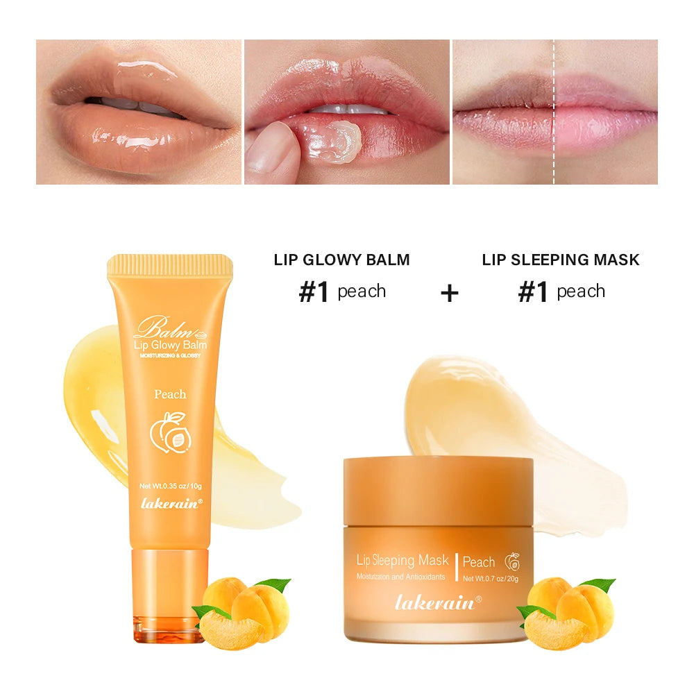 Moisturizing Lip Balm and Night Sleeping Mask Set