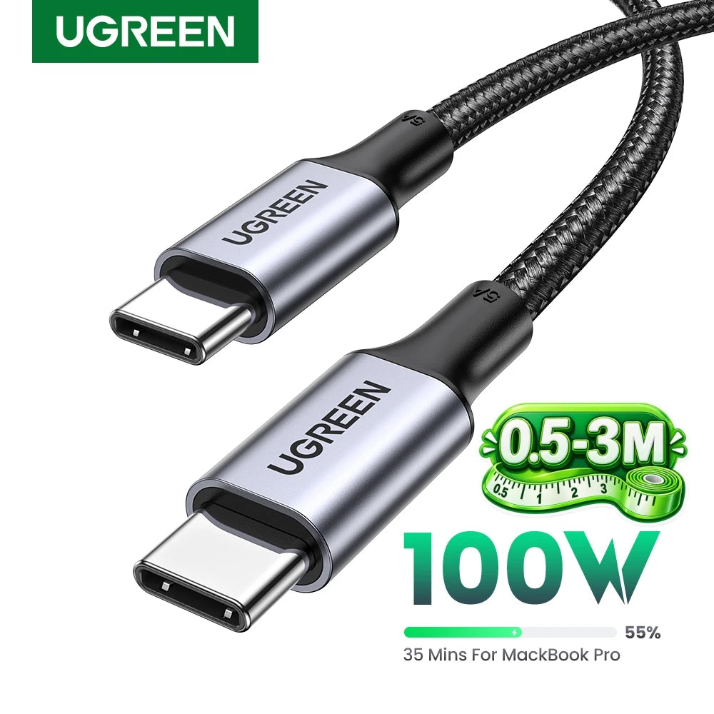 100W USB-C to USB-C Fast Charging and Data Sync Cable