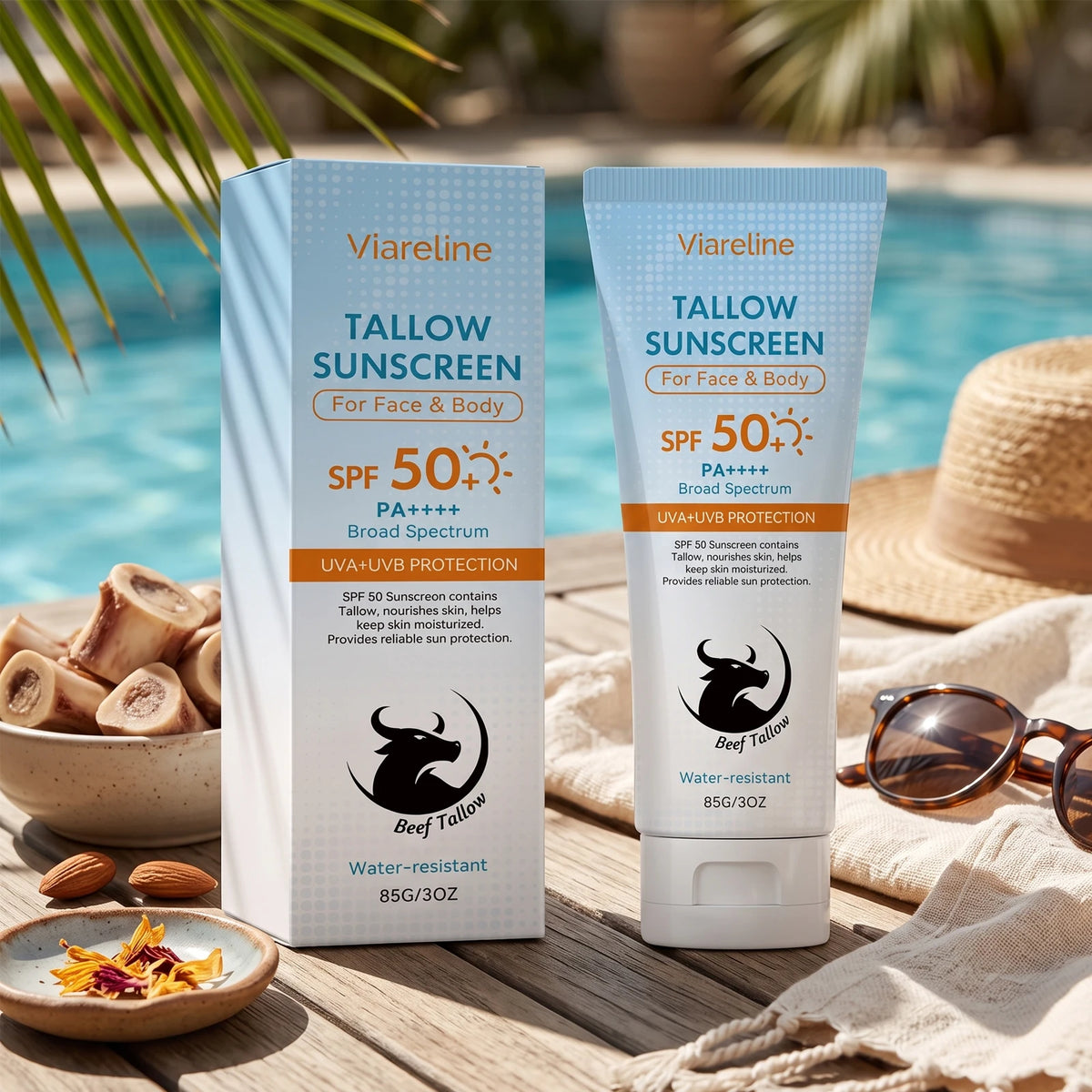 SPF 50 Tallow Hydrating Sunscreen for Face and Body