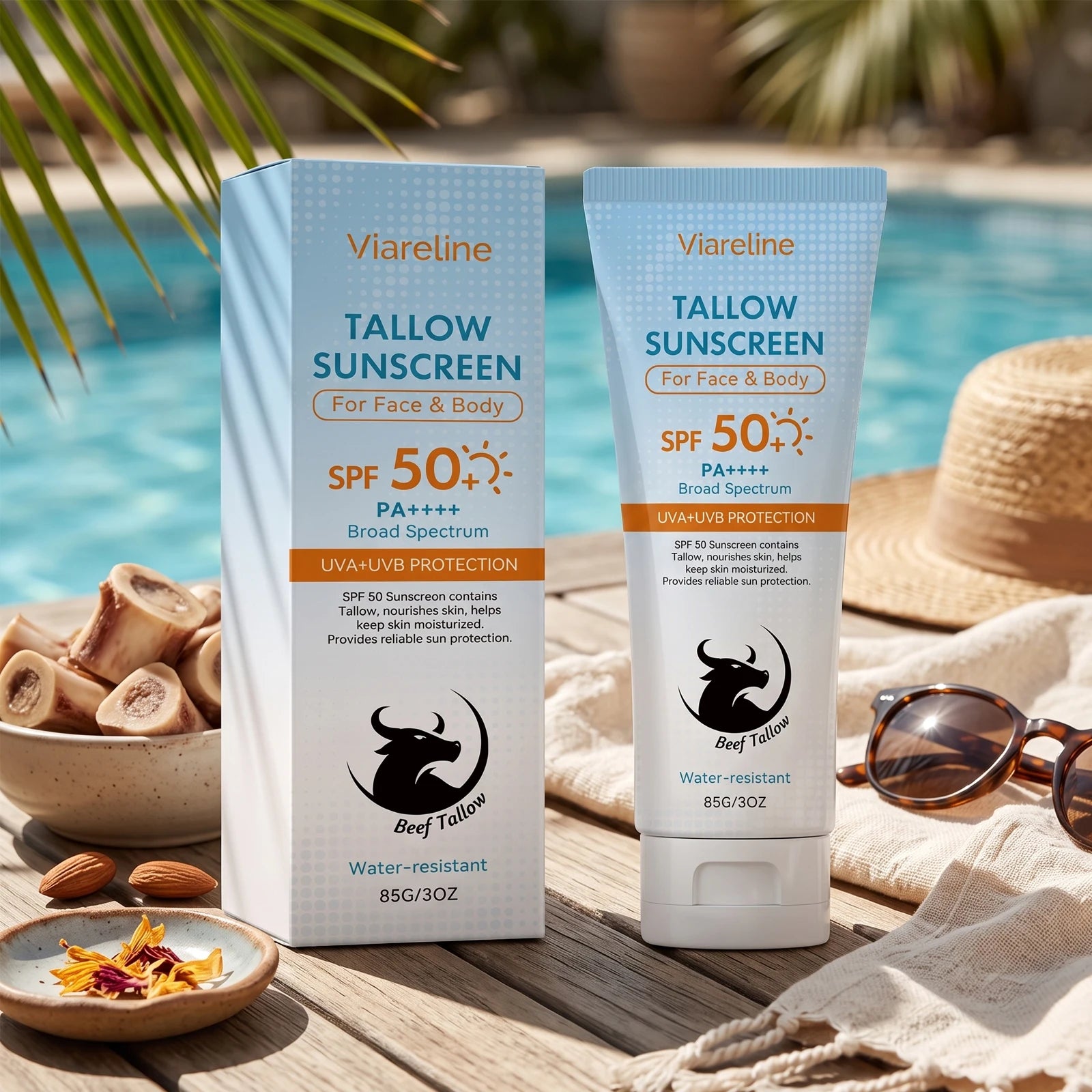SPF 50 Tallow Hydrating Sunscreen for Face and Body - 7