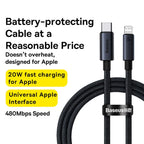 USB-C to Lightning Fast Charging and Data Sync Cable