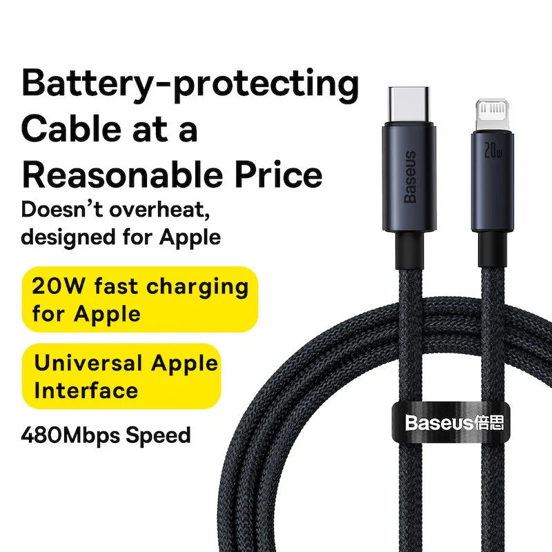 USB-C to Lightning Fast Charging and Data Sync Cable