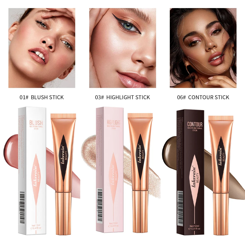 Liquid Contour, Blush and Highlighter Wand with Cushion Applicator - 38