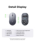 Dual-Mode Bluetooth and 2.4G Wireless Ergonomic Mouse