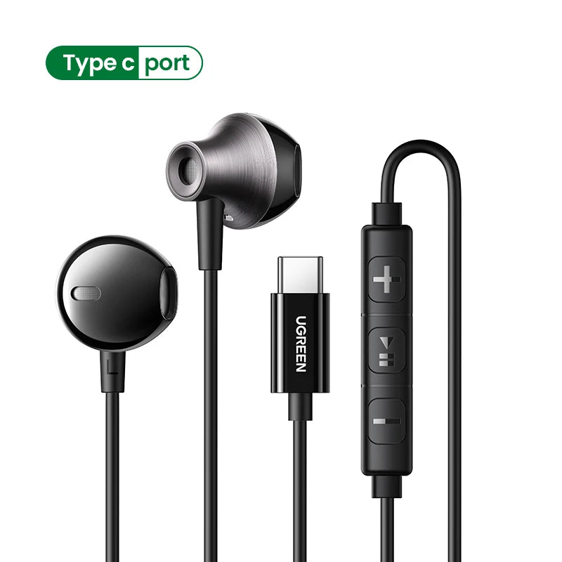 Hi-Fi Wired Earbuds with 3.5mm and USB-C Connectors - 23