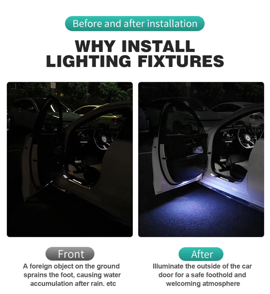 Magnetic LED Car Door Warning Light with USB Rechargeable Battery