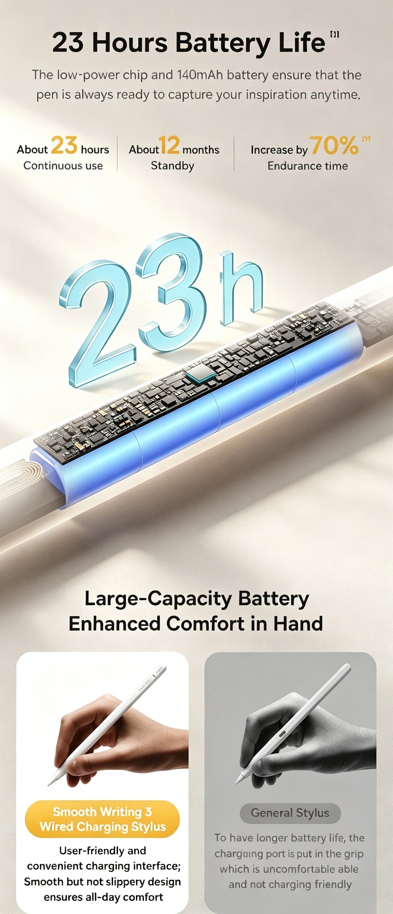 Magnetic Bluetooth Stylus Pen for iPad with Palm Rejection - 19