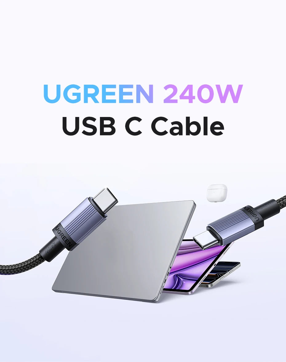 240W USB-C to USB-C Fast Charging and Data Sync Cable