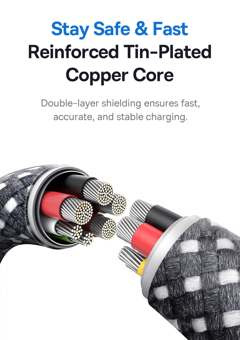 100W USB-C to USB-C Fast Charging Cable with LED Power Display - 20