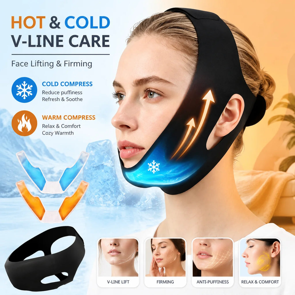Hot and Cold Gel V-Line Face Lifting Bandage