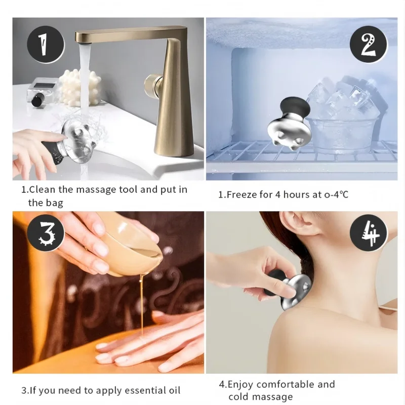 Stainless Steel Mushroom Gua Sha Facial Massage Tool - 4
