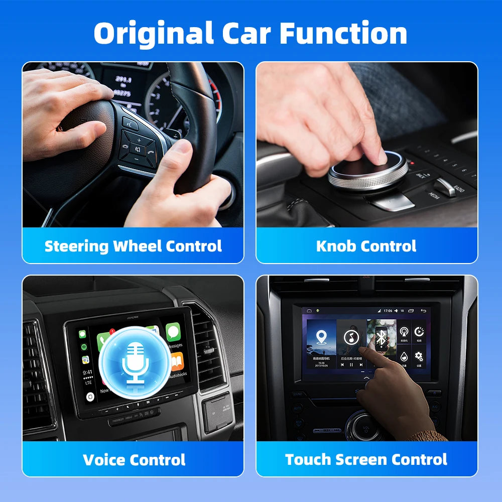 2-in-1 Wired to Wireless CarPlay and Android Auto Adapter Dongle