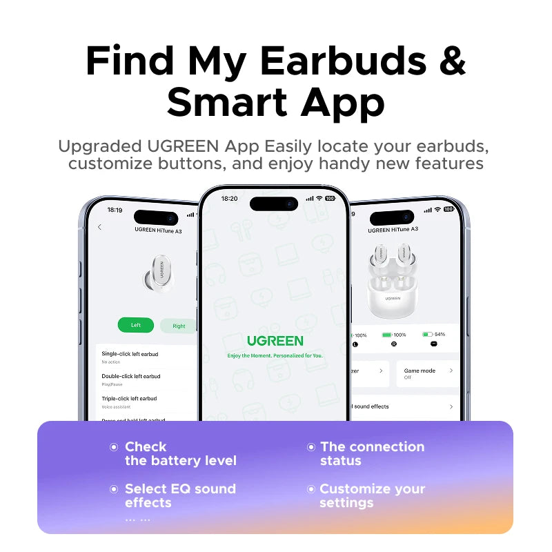 Wireless Bluetooth In-Ear Earbuds with 35H Playtime