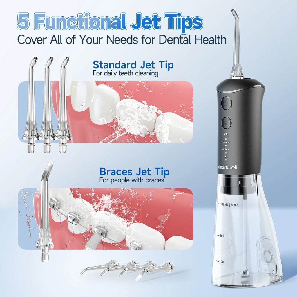 Portable Rechargeable Water Flosser for Teeth Cleaning