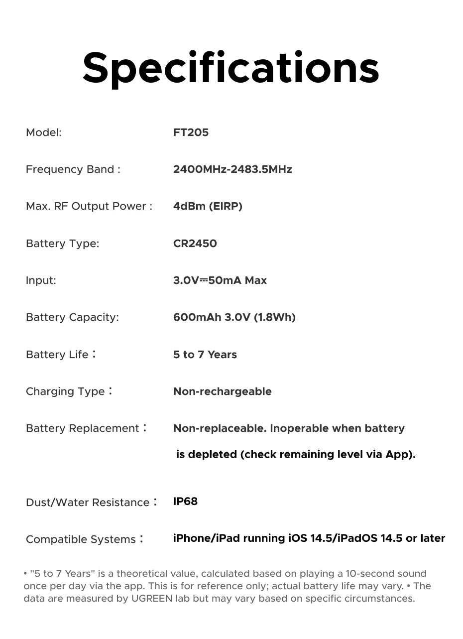 Smart Item Finder Compatible with Apple Find My