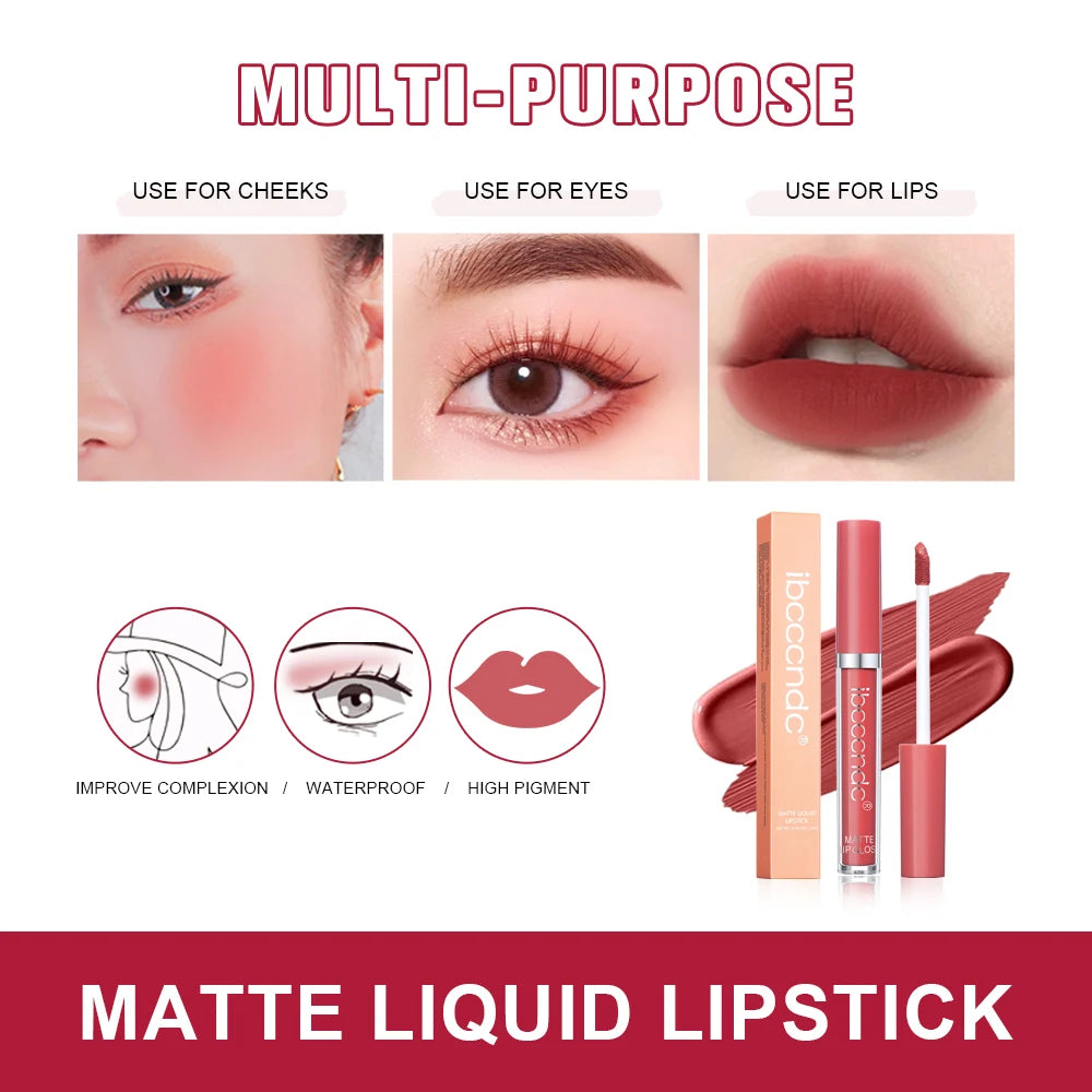 Matte Velvet Liquid Lipstick Waterproof Long-Lasting - 4