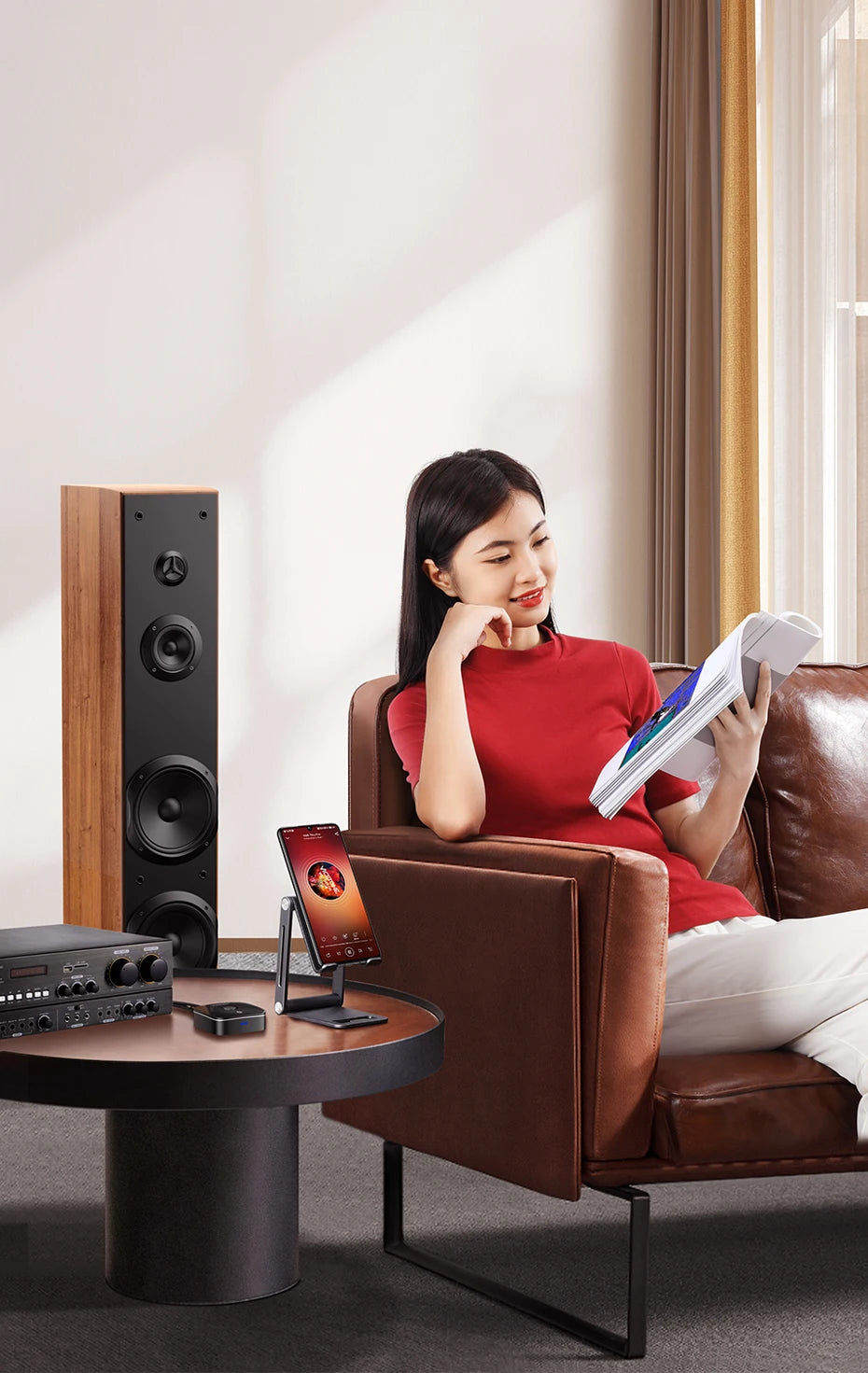 Bluetooth 5.1 RCA & 3.5mm Wireless Audio Receiver with aptX HD