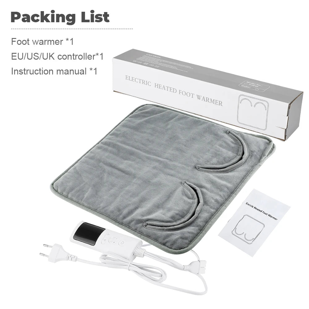 Electric Heated Foot Warmer with Adjustable Heat and Timer - 19