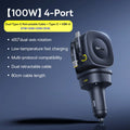4-Port Fast Car Charger with Retractable Cables