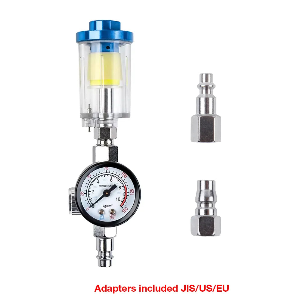 1/4" Air Compressor Filter and Pressure Regulator for Spray Guns