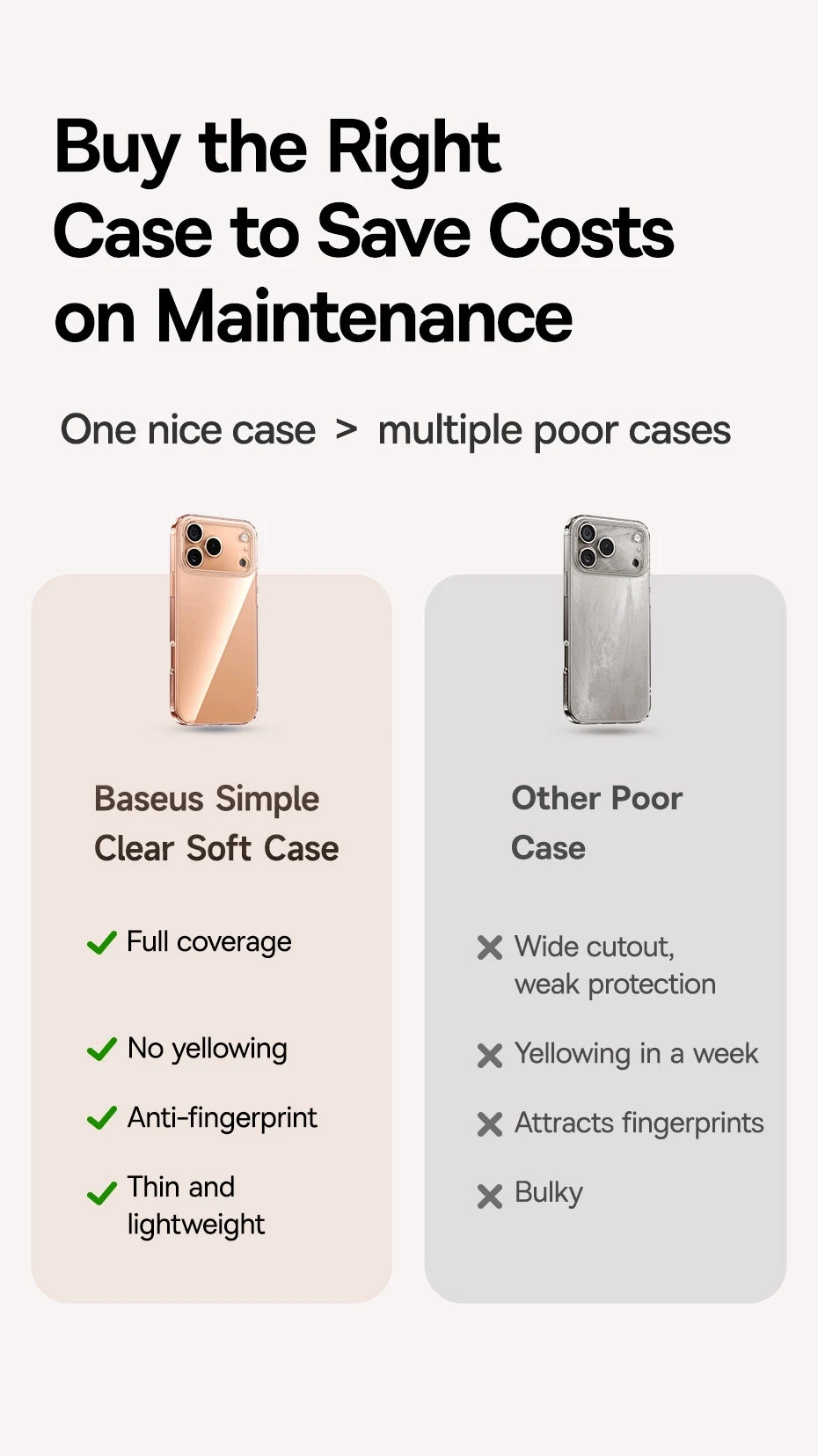 Ultra-Thin Clear Protective Case for iPhone 17, 16, and 15 Series - 21