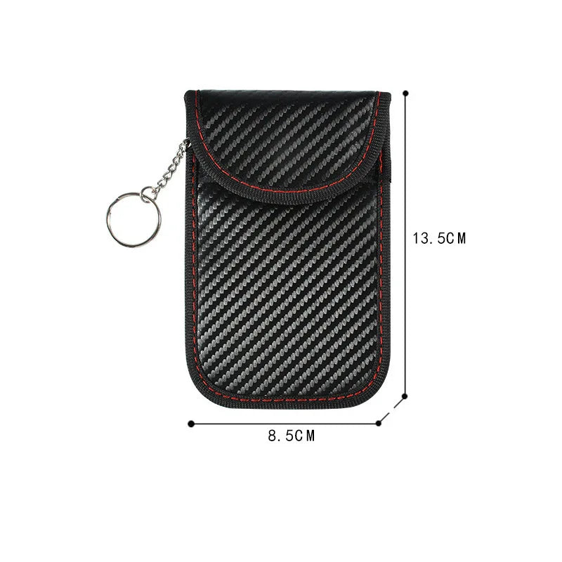 Carbon Fiber Car Key Fob RFID Signal Blocking Pouch Protector