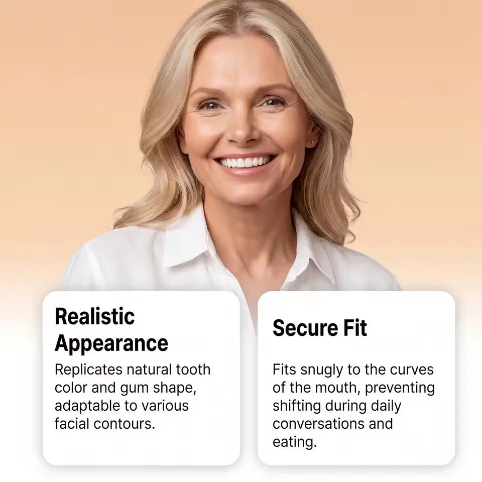 Full Mouth Silicone Denture Set for Natural Smile Comfort - 8