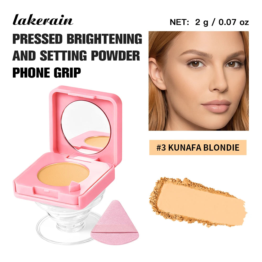 2-in-1 Matte Pressed Powder and Phone Grip with Mirror