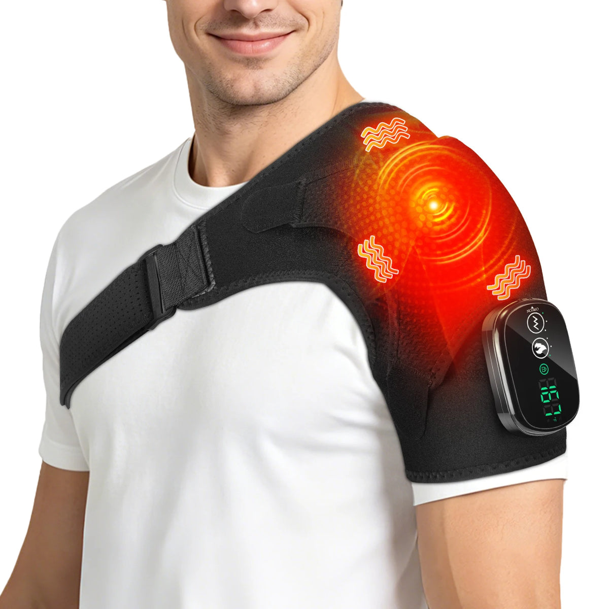 Cordless Heated Shoulder Massage Wrap with Vibration