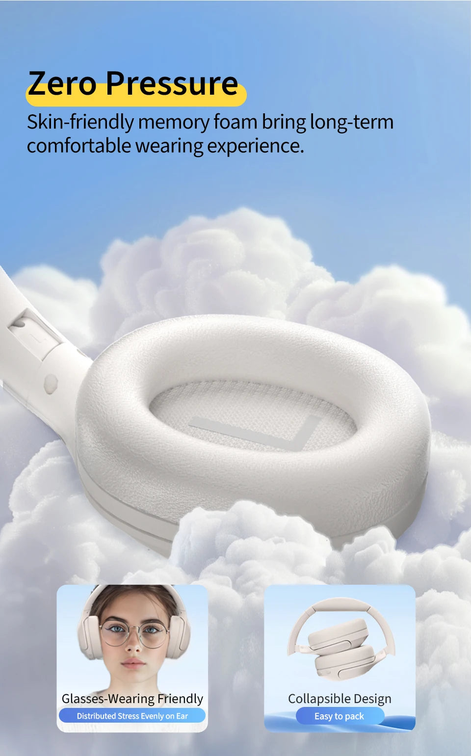 Wireless Noise Cancelling Over-Ear Headphones with Bluetooth 5.3 - 17